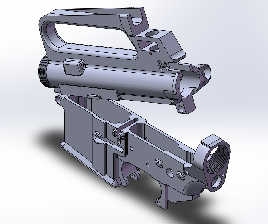 Free STEP file AR15/M16A2 RECEIVER 🔫 ・3D print model to download・Cults